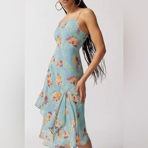 UO Vickie Chiffon Midi Dress